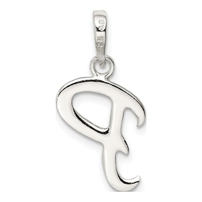 Sterling Silver Letter P Pendant – view 5