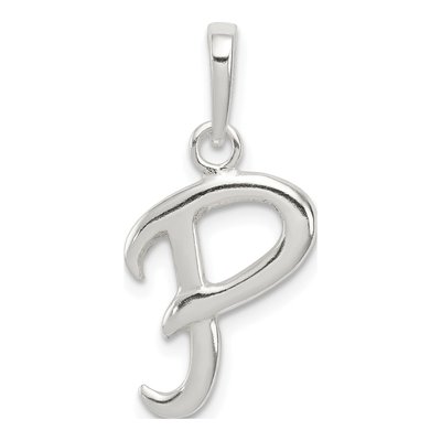 Sterling Silver Letter P Pendant