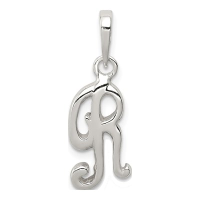 Sterling Silver Letter R Pendant