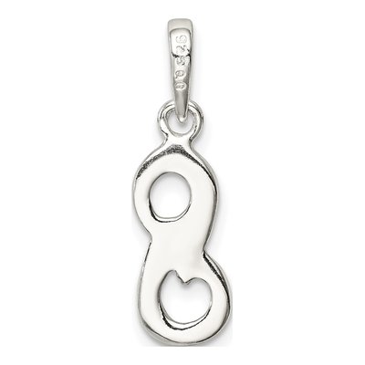 Sterling Silver Letter S Pendant – view 5
