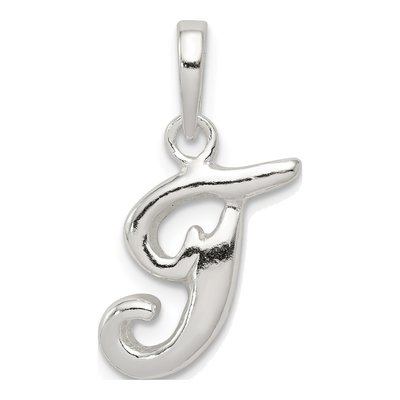 Sterling Silver Letter T Pendant