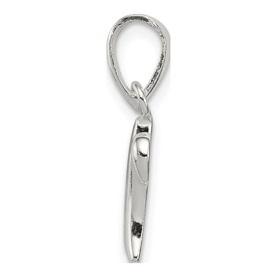 Sterling Silver Letter W Pendant – view 2