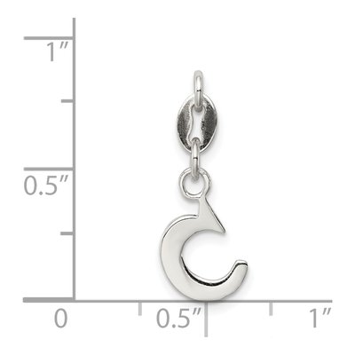 Sterling Silver Letter C Charm – view 4