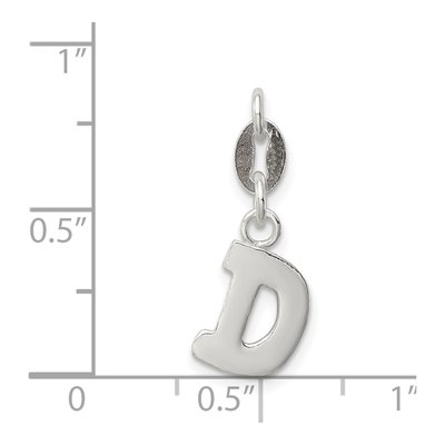 Sterling Silver Letter D Charm – view 4