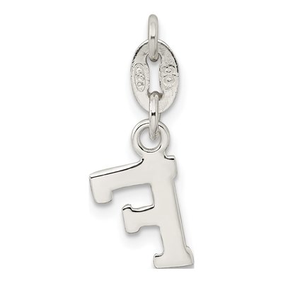 Sterling Silver Letter F Charm – view 4