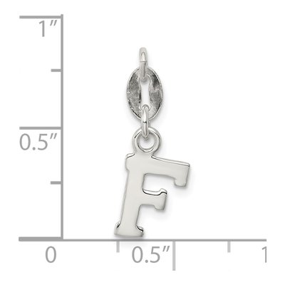 Sterling Silver Letter F Charm – view 5
