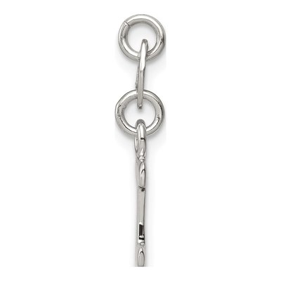 Sterling Silver Letter I Initial Pendant – view 3