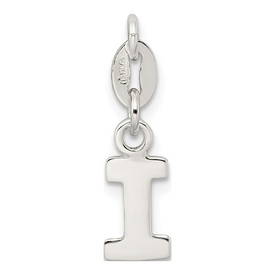 Sterling Silver Letter I Initial Pendant – view 4
