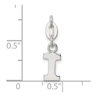 Sterling Silver Letter I Initial Pendant – view 5