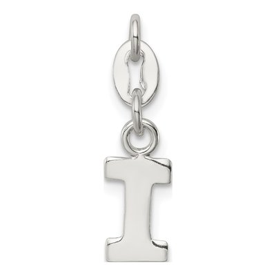 Sterling Silver Letter I Initial Pendant