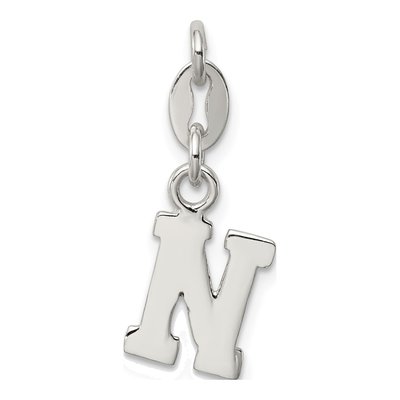 Sterling Silver Letter N Charm