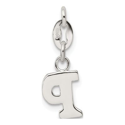 Sterling Silver Letter P Charm – view 4