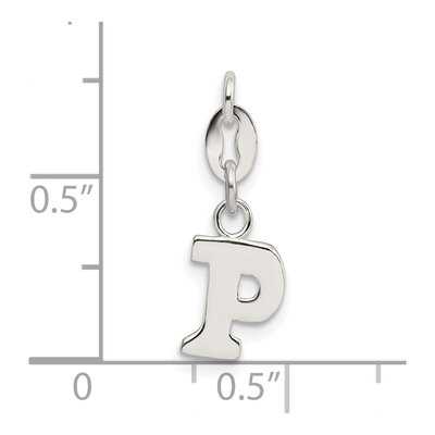 Sterling Silver Letter P Charm – view 5
