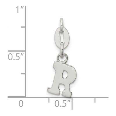 Sterling Silver Letter R Charm – view 5