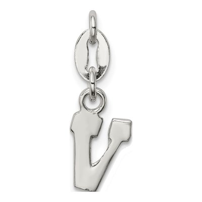 Sterling Silver Letter V Charm