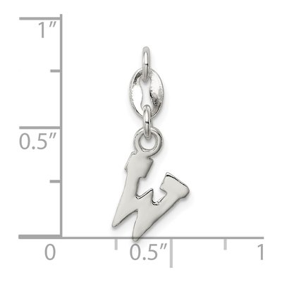 Sterling Silver Letter W Charm – view 5