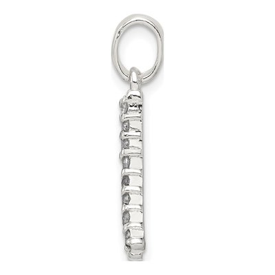 Sterling Silver CZ Letter A Pendant – view 3