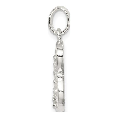 Sterling Silver CZ Letter B Pendant – view 2