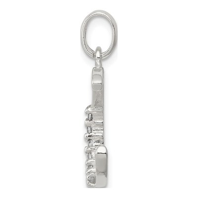 Sterling Silver CZ Letter C Pendant – view 2