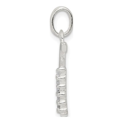 Sterling Silver CZ Letter G Pendant – view 3