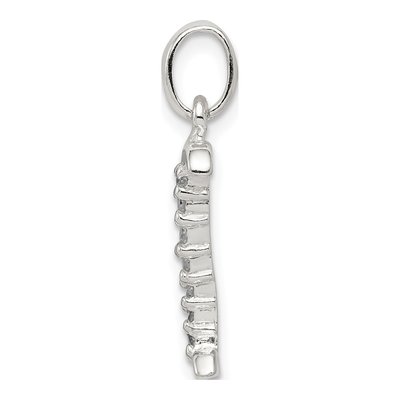 Sterling Silver CZ Letter I Initial Pendant – view 2