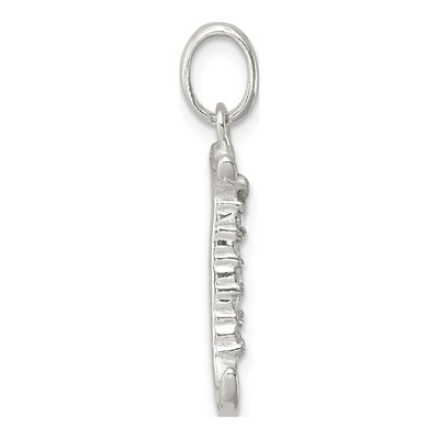 Sterling Silver CZ Letter J Pendant – view 3