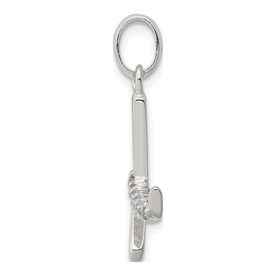 Sterling Silver CZ Letter K Pendant – view 2