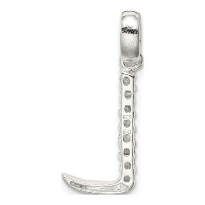 Sterling Silver CZ Letter L Pendant – view 4