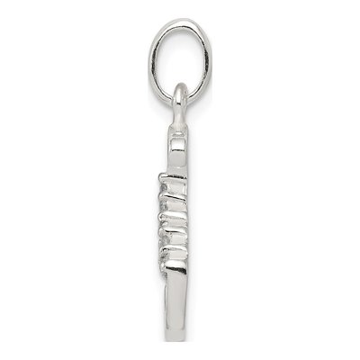 Sterling Silver CZ Letter S Pendant – view 2