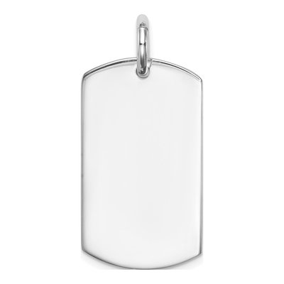 Sterling Silver Dog Tag Pendant