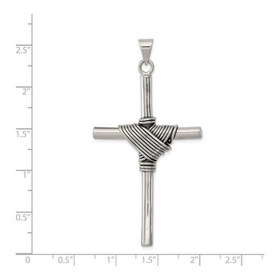 Sterling Silver Antiqued Cross Pendant – view 4