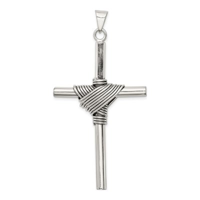 Sterling Silver Antiqued Cross Pendant – view 5
