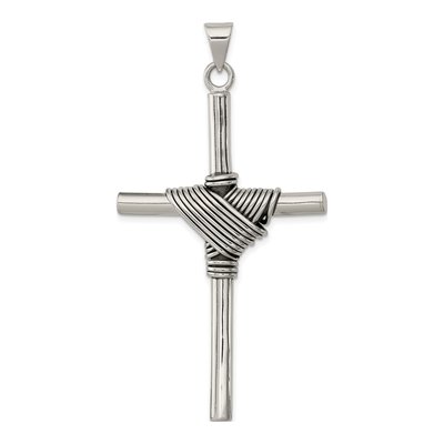 Sterling Silver Antiqued Cross Pendant