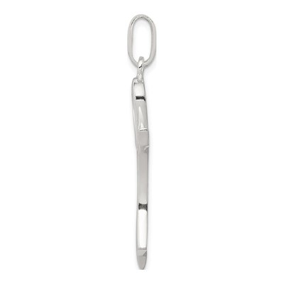 Sterling Silver Heart Cross Pendant – view 3