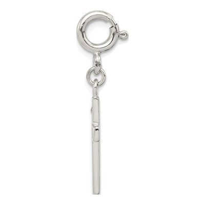 Sterling Silver CZ Faith Cross Clip-On Charm – view 3