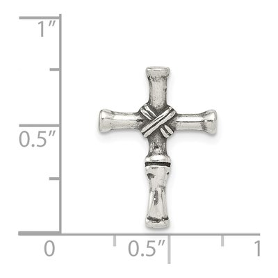 Sterling Silver Antiqued Cross Charm – view 4