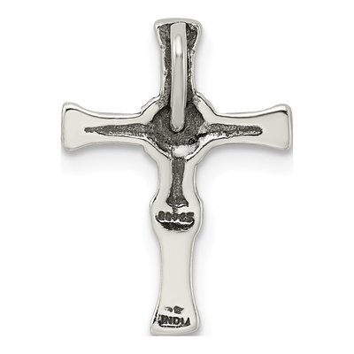 Sterling Silver Antiqued Cross Charm – view 5
