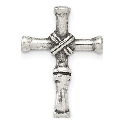Sterling Silver Antiqued Cross Charm