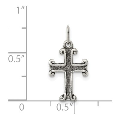 Sterling Silver Antiqued Cross Pendant – view 4