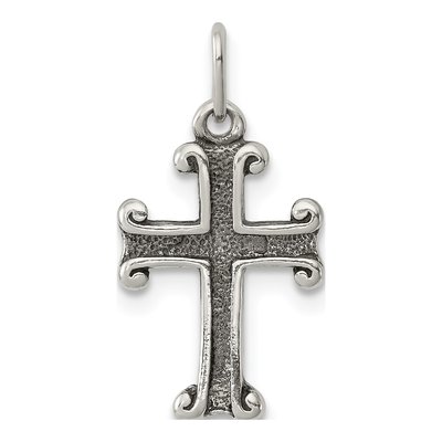 Sterling Silver Antiqued Cross Pendant