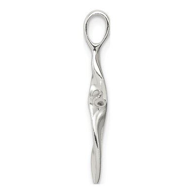 Sterling Silver Twisted Cross Pendant – view 3