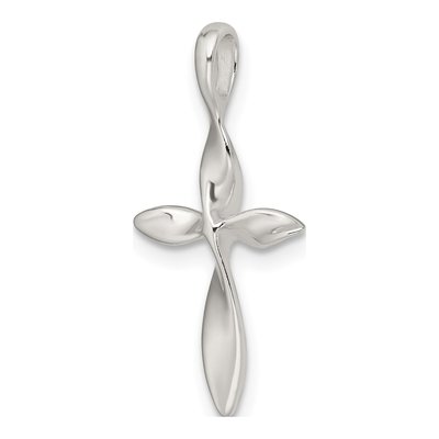 Sterling Silver Twisted Cross Pendant – view 6