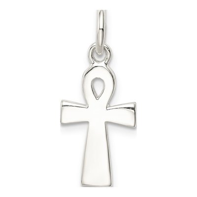 Sterling Silver Black Enamel Cross Pendant – view 5