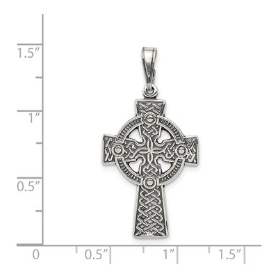 Sterling Silver Antiqued Celtic Cross Pendant – view 4