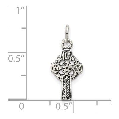 Sterling Silver Antiqued Celtic Cross Charm – view 4