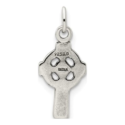 Sterling Silver Antiqued Celtic Cross Charm – view 5