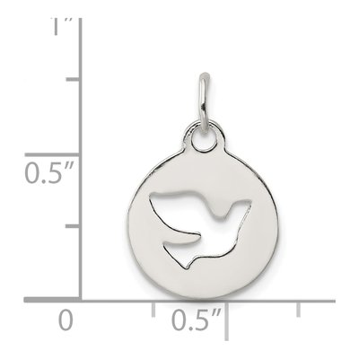 Sterling Silver Circle Dove Pendant – view 4