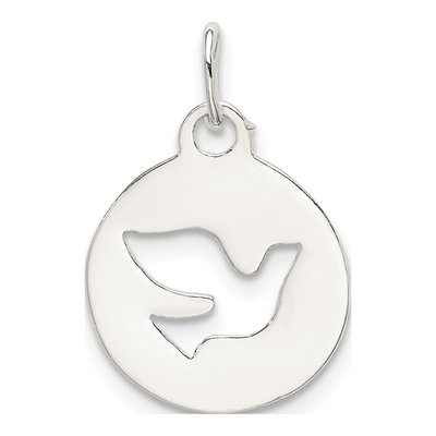 Sterling Silver Circle Dove Pendant – view 5