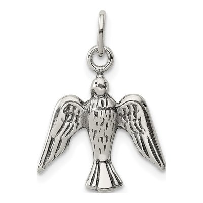 Sterling Silver Antiqued Dove Pendant
