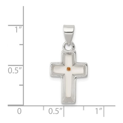 Sterling Silver Mustard Seed Cross Pendant – view 4